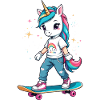 Licorne patineuse