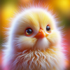 Chick 3D Hyperrealism Fluffy Yellow