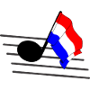 Flag music tone flag Netherlands