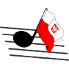 Flag music tone flag Poland