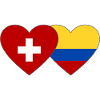 Suisse Colombie Drapeau Coeur