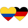 Colombie Allemagne Drapeau Coeur
