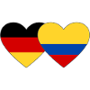 Allemagne Colombie Drapeau Coeur
