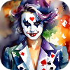 Cool Harlequin Poker Gothic Girl