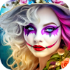 Cool Harlequin Poker Gothic Girl