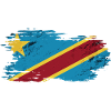 Congo - National Flag, Brush Effect