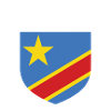 Kongo - Nationalfahne im Wappen