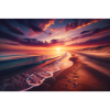 Poster Painting Sunset on the Beach