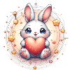 Rabbit with heart