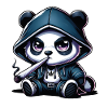 Panda Hoodie Neon Smoke