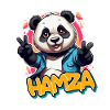HAMZA - Handsome boy name with cool panda