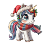 Einhorn-Weihnachts-Kawaii