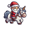 Einhorn Weihnachtsmann Weihnachten Kawaii