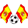 Flags crossed football Spain