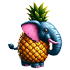 Elephant disguised as pineapple