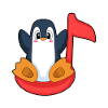 Penguin Musical Note