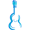 Blue Acoustic Classical Guitar Graphics