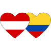Austria Colombia Flag Heart