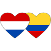 Colombie Hollande drapeau coeur