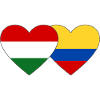 Hongrie Colombie Drapeau Coeur