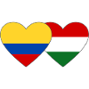 Colombia Hungary Flag Heart