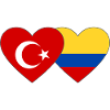 Turkey Colombia Flag Heart