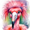 Cool Pink Punk Flamingo