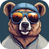 Cool bear with sunglasses