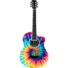 Mehrfarbiges Batik-Gitarrendesign