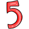 5 red