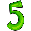 Number 5 Number Green