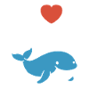 Baleines bleu Amour baleine