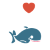 Baleines bleu Amour baleine
