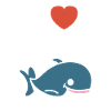 Baleines bleu Amour baleine