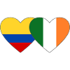Colombie Irlande Drapeau Coeur