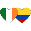 Irlande Colombie Drapeau Coeur