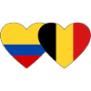 Colombie Belgique Drapeau Coeur