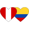 Pérou Colombie Drapeau Coeur