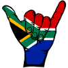 South Africa Flag Surfing Symbol