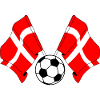Two Danish flags crossed football Denmark