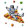 Astronaut Riding Pizza OFFICIAL