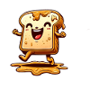 Toast with jam peanut butter