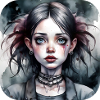 Fille punk gothique cool