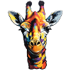 Giraffe head psychedelic