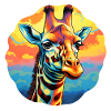 Giraffe Head Psychedelic