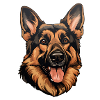 German Shepherd Head