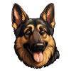 German Shepherd Head