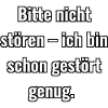 Bitte nicht stören...