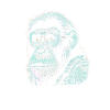 Hipster Affe