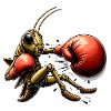 A boxing grasshopper